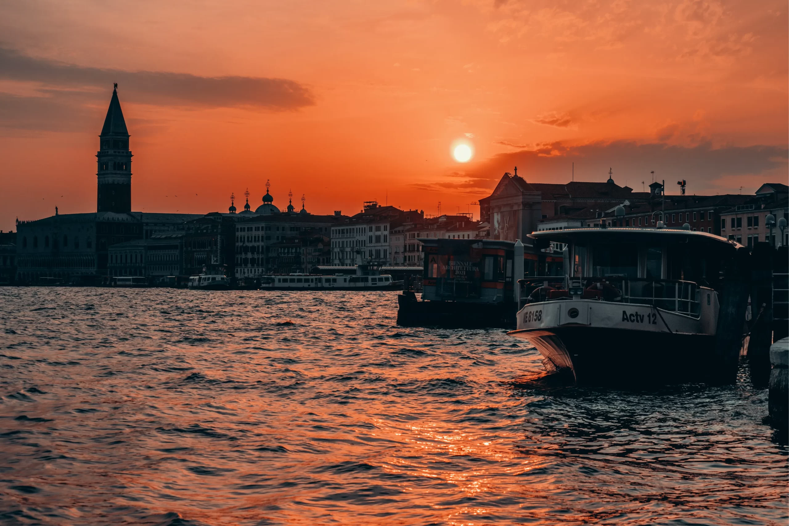 Sunset in Venice, Italy