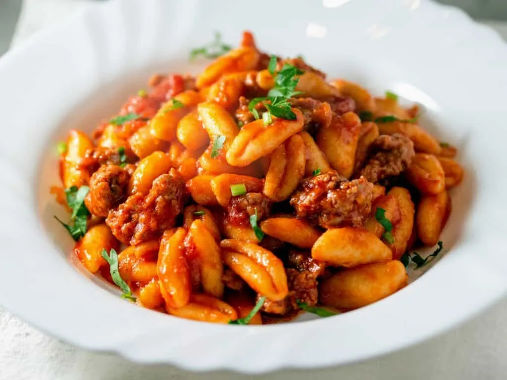 Cavatelli con sugo di ventricina