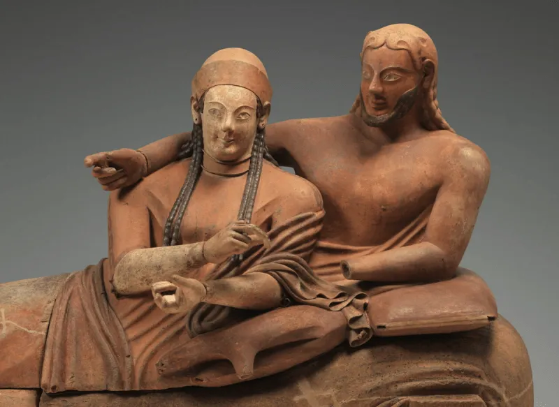 Etruscan terracotta sarcophagus