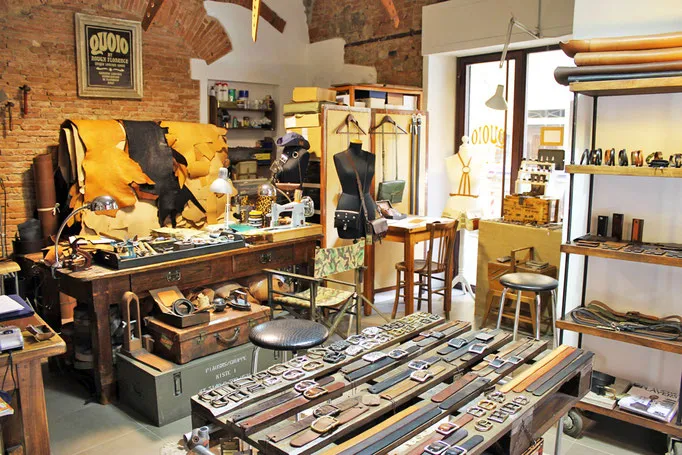 Local Leather shop in Florence