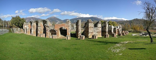 Amiternum, an ancient Roman amphitheater, Sulmona, Aquila (Abruzzo region)