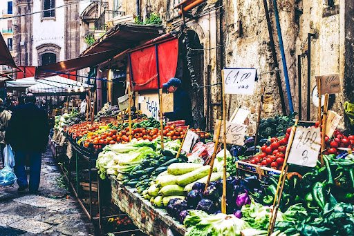 Mercato Ballaro, produce market in Sicily